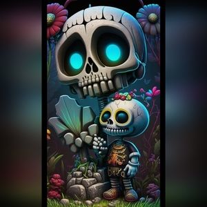 Skeletons DIY 5D Full Round Drill Diamond Painting